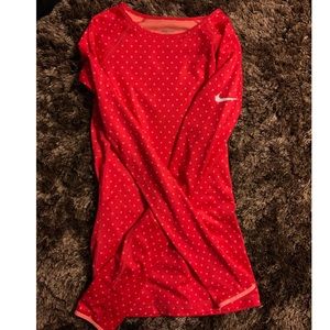 Polka dot Nike Pro long sleeve